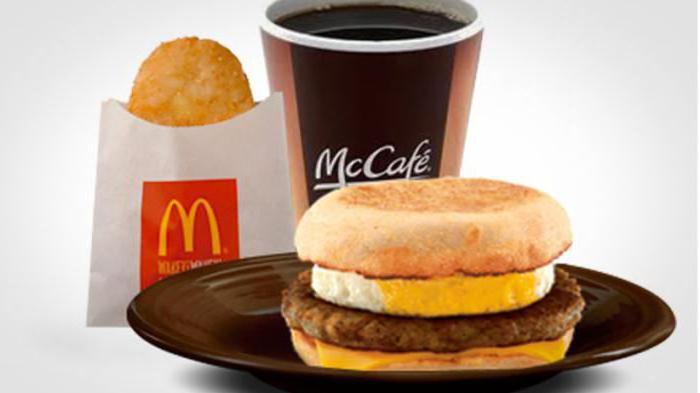 "McDonald's" meniu: pusryčiai