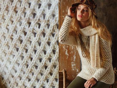Ažuvinis megztinis su mezgimo adata moterims su modeliais